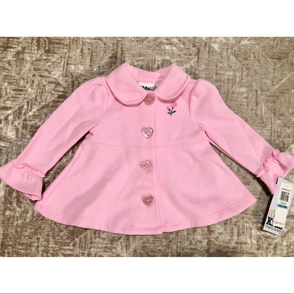 NWT KIDS HEADQUARTERS Pink Peacoat 6-9M